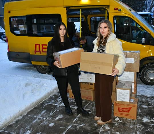 Ещё одна партия гуманитарной помощи была собрана общеобразовательными и дошкольными учреждениями Алатырского МО.