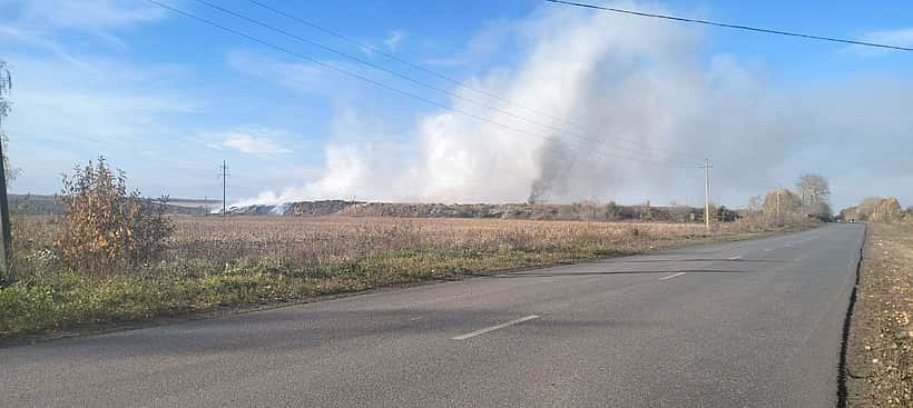 На городском полигоне ТБО в Алатыре было обнаружено задымление.