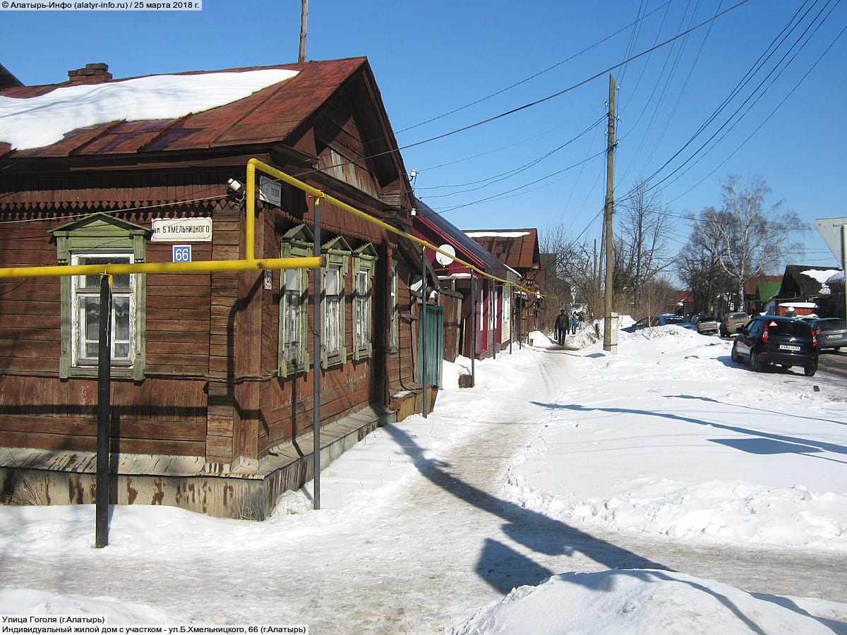Улица Гоголя (г. Алатырь). 25 марта 2018 (вс).