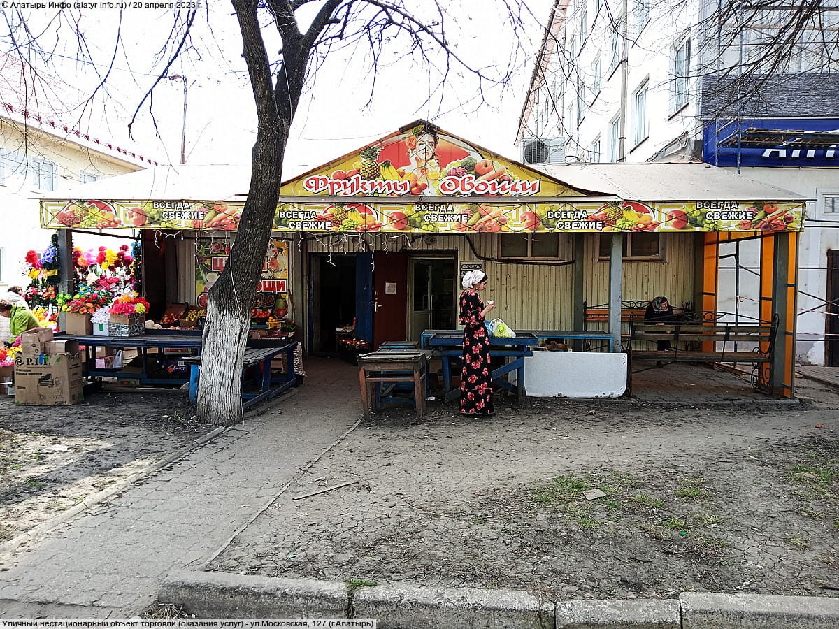 ул. Московская, 127 (г. Алатырь) - уличный нестационарный объект торговли (оказания услуг).