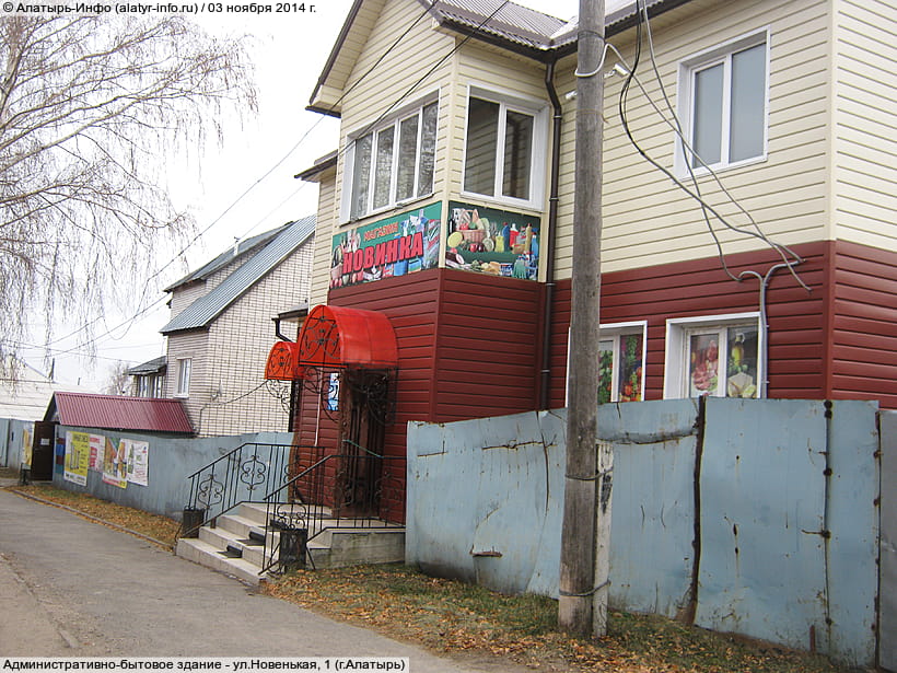 ул. Новенькая, 1 (г. Алатырь). 03 ноября 2014 (пн).